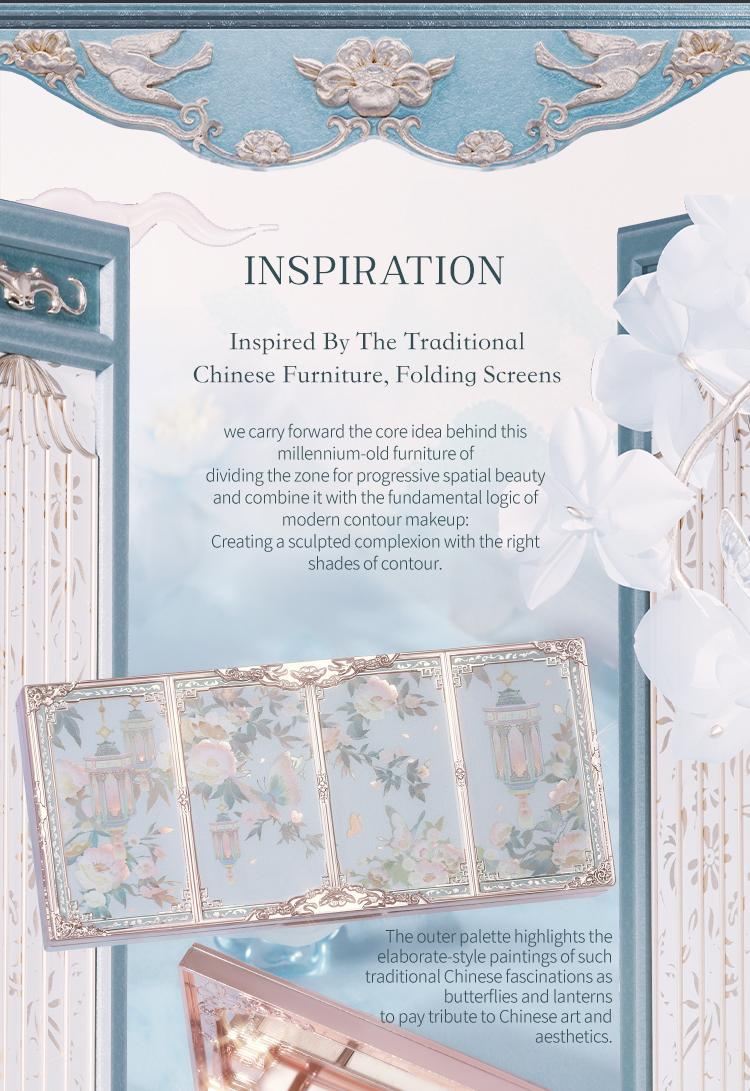 Flower Knows Butterfly Cloud Collar Embossed Highlight & Contour Palette, Made for Cool Shades, Neutral for Sculpting, Bronzing, and Shading, Natural Facial Contouring Makeup Palette, Long Lasting Buildable Concealer Powder, Summer Gift, Beauty Cosmetics