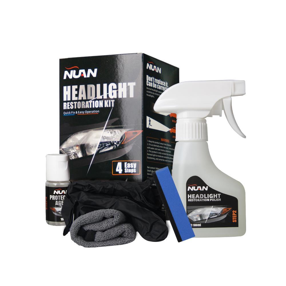 NUAN Auto Headlight Polishing Wax – Wipe Away Fog, Oxidation & Scratches, Restore Crystal Clear Shine