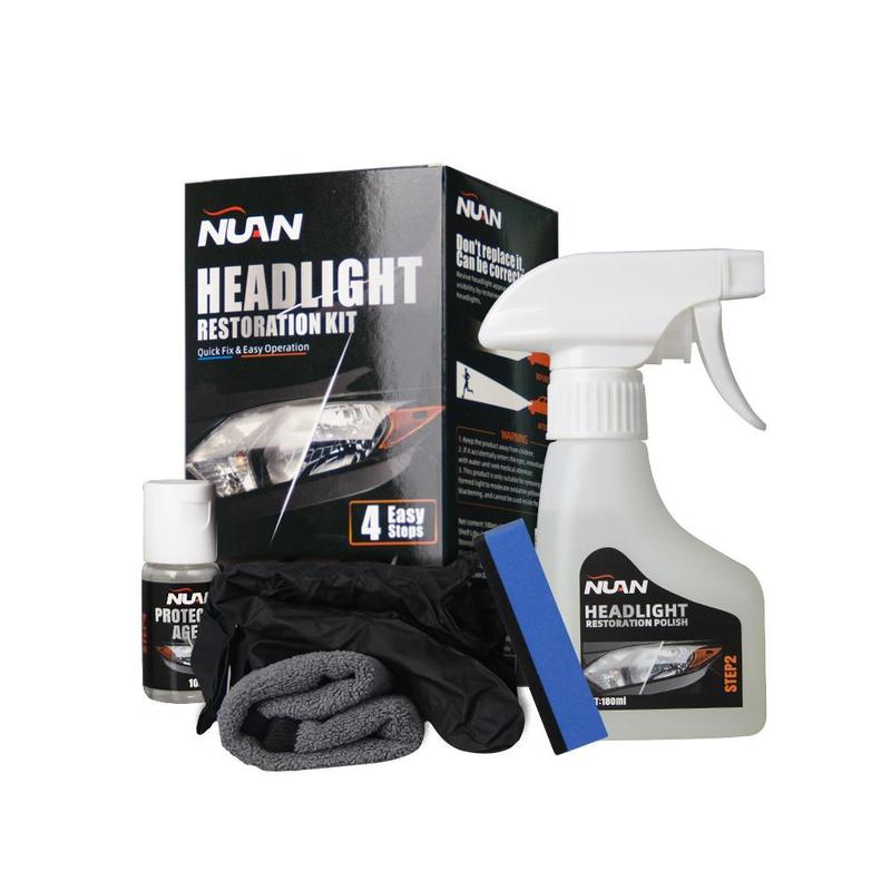 NUAN Auto Headlight Polishing Wax – Wipe Away Fog, Oxidation & Scratches, Restore Crystal Clear Shine