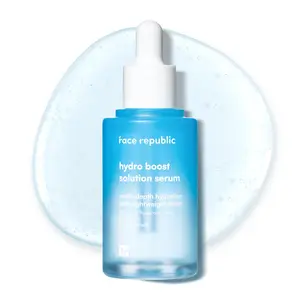 Face Republic Hydro Boost Solution Serum 45ml 1.52 fl oz | Hyaluronic acids, Adenosine | Hydrating, Refining | Anti-wrinkle | No Artificial Color | For Dry, Sensitive Skin | Vegan Korean Skin Care
