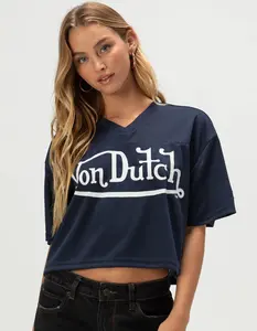 VON DUTCH Womens Crop Boxy Jersey