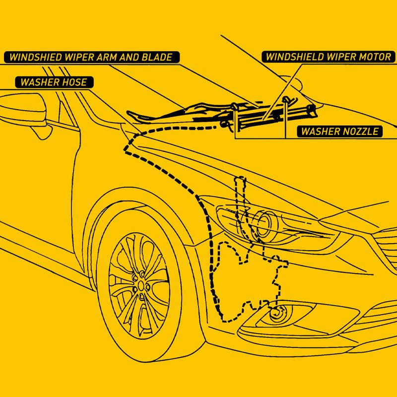 2PC Windshield Washer Nozzle Wiper Hose 2m Windscreen washer jet pumps Universal