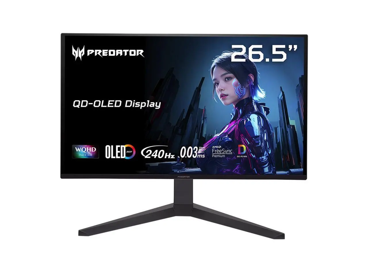 Acer Predator 27 inch WQHD 2K 1440P 240Hz AMD FreeSync Premium 240Hz  OLED Gaming Computer Monitor with Height Adjustable, Swivel, Pivot & Tilt Stand X27U W1bmiipprx
