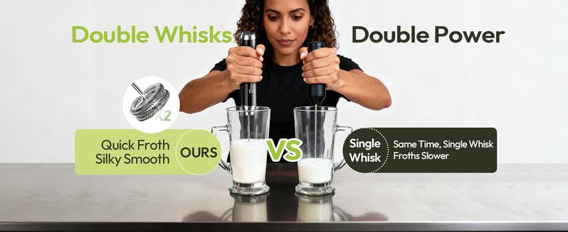 Handheld Milk Frother for Coffee,Rechargeable & Waterproof Electric Stainless Steel Whisk Portable Foam Maker for Latte & Protein Nutrition Drink Mixer,Kitchen Gadgets, Mothers' Day Gift Cream Machine, Household Appliances