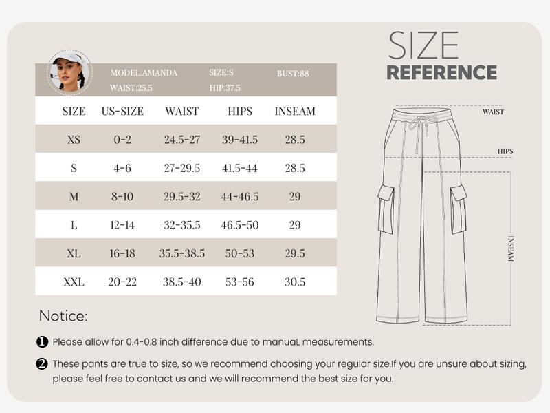 FireSwan Women’s Cargo Sweatpants Fleece Lined Wide Leg Pants Drawstring High Waisted Baggy Lounge Pants with Pockets