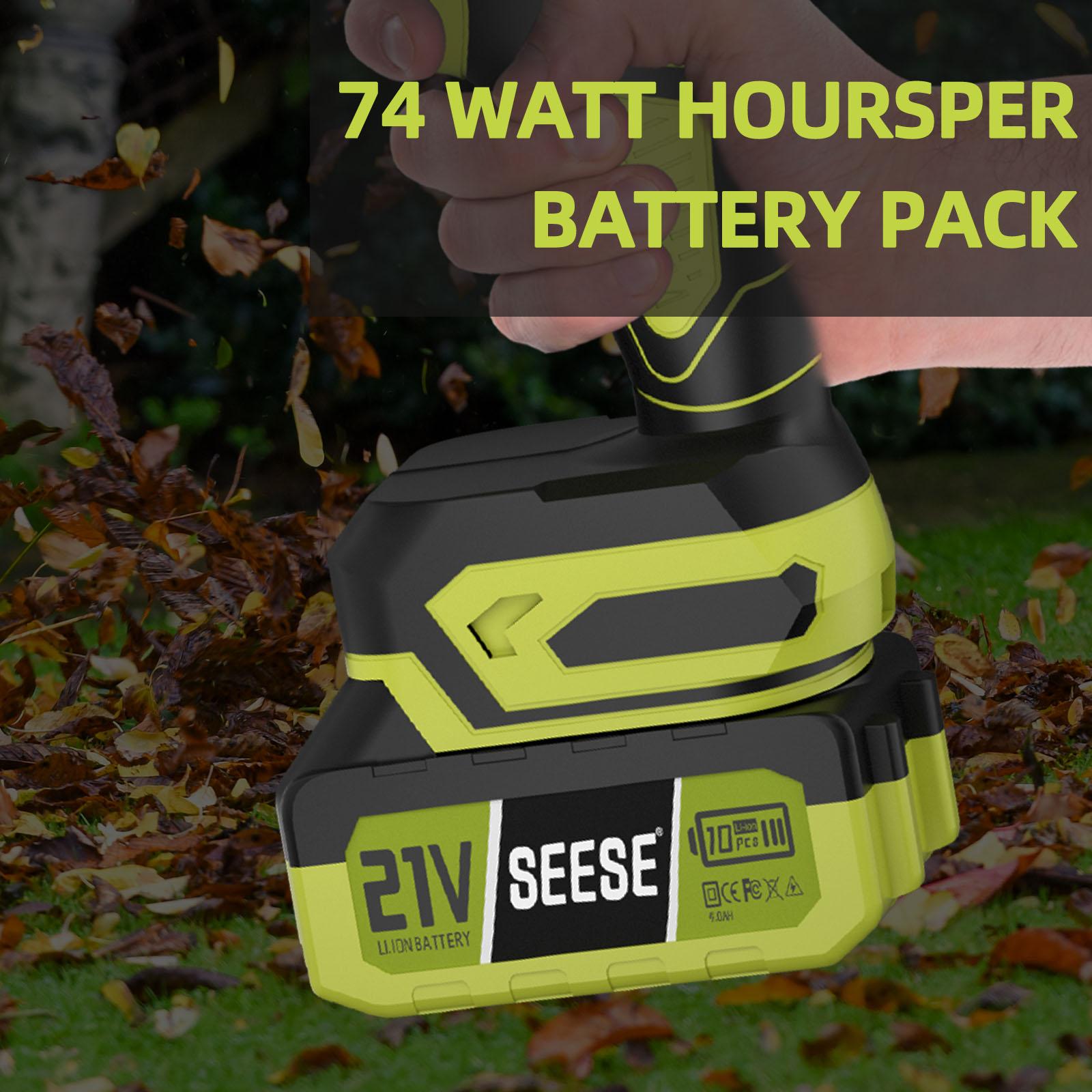 SEESE 21V Max Lithium Battery Pack Compatible with SEESE 21V Cordless Power Tools (1 Pack 21V Battery) Works with SEESE Blower Car Washer Chainsaw and Other Power Tools