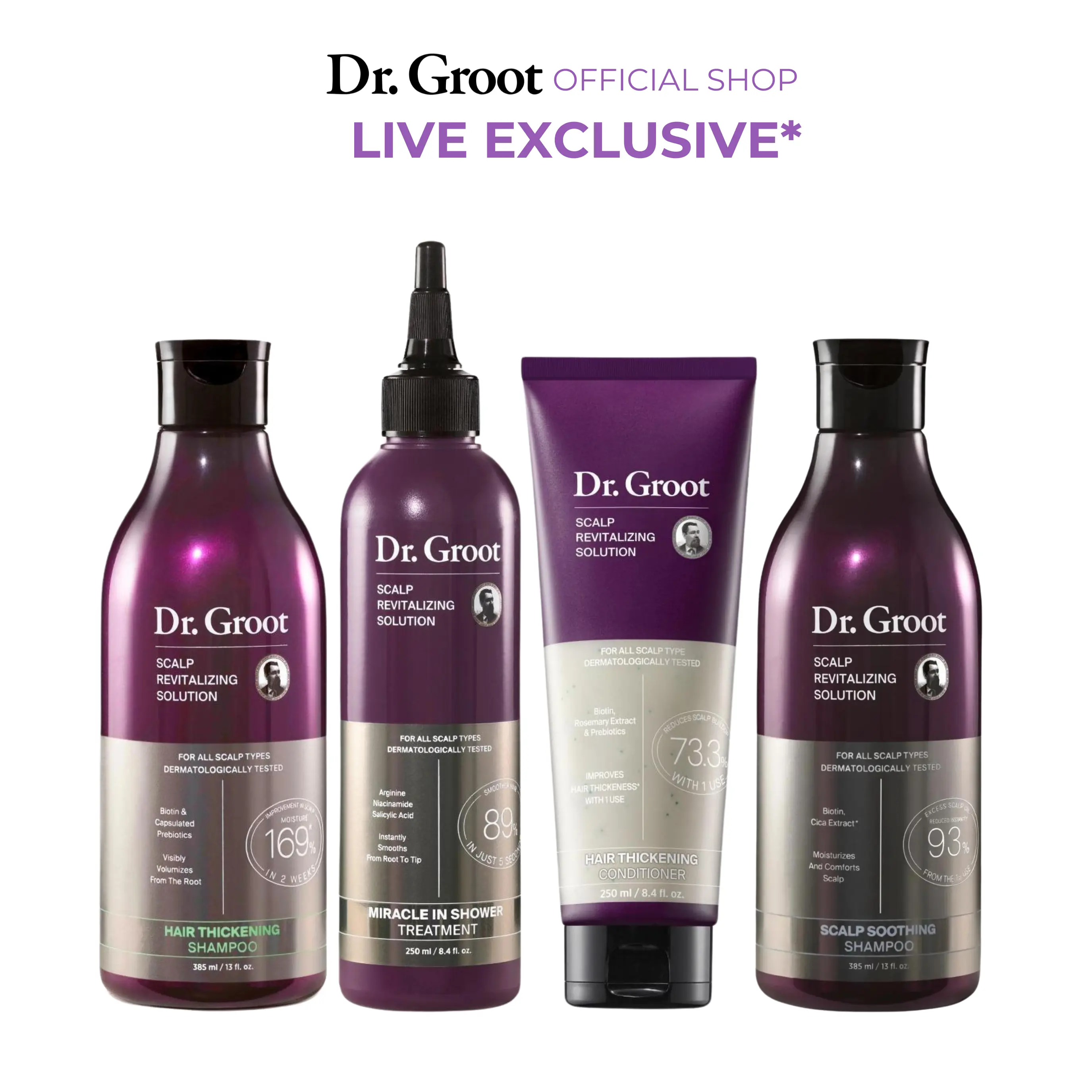 [LIVE EXCLUSIVE] Dr. Groot 3-Step Bundle + Scalp Soothing Shampoo