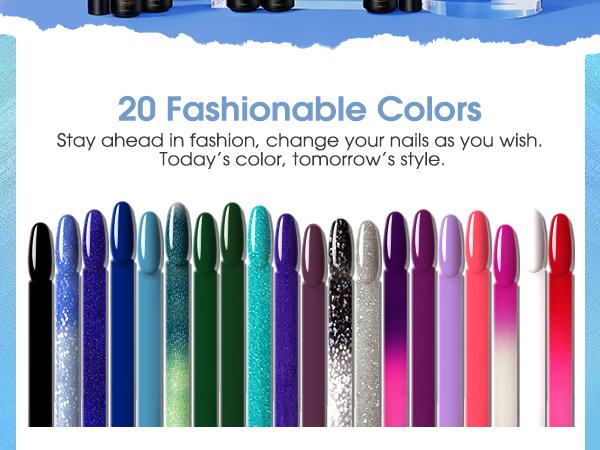 ROSALIND 23Pcs Mini Gel Nail Polish Set - 20Colors Trendy Bright Gel Polish with Base Coat Glitter Glossy Matte Top Coat for All Seasons Beauty Nail Supplies Girl Cute Gifts Requires UV ROSALIND 23Pcs Mini Gel Nail Polish Set - 20Colors Trendy Bright Gel Polish with Base Coat Glitter Glossy Matte Top Coat for All Seasons Beauty Nail Supplies Girl Cute Gifts Requires UV
