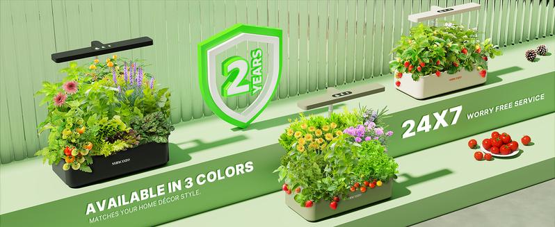 【Deal For You Days】SUNCOZE Hydroponics Growing System Kit 12 Pods, 24W LED Grow Light Indoor Garden, 4L Water Tank with Quiet Pump, Adjustable Height Herb Garden Planter Indoor Kit, Gardening Gifts