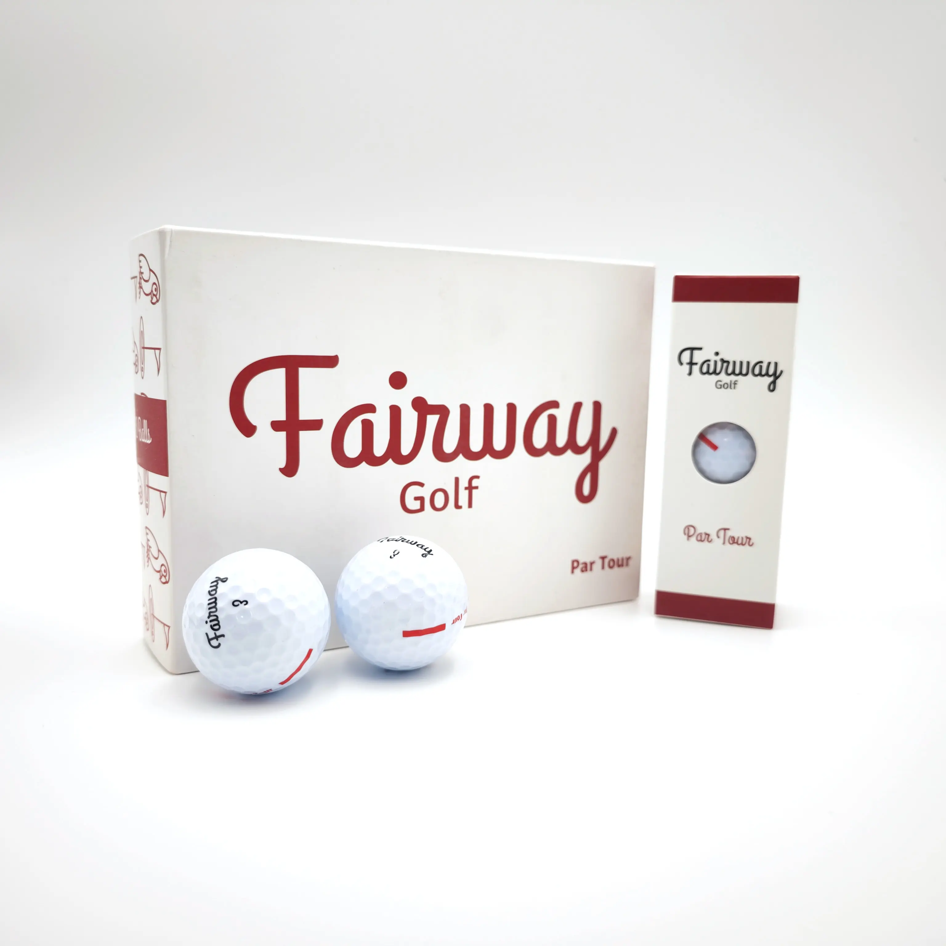 Par Tour Golf Balls with Surlyn Cover, Aerodynamic Design for Ultimate Distance Performance, Precise Control & Soft Feel - Durable Golfequipment, Golf Gear, Youth, Aerodynamic Shape