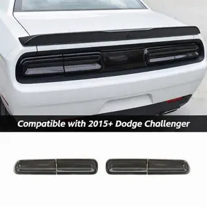 2015-2024 Dodge Challenger Rear Tail Light Tint Covers Trim Compatible with SRT Hellcat 392 Scat Pack | ABS Exterior Tail Light Lamp Cover | UV Coated Durable Finish | Easy Install Car Mod Accessory