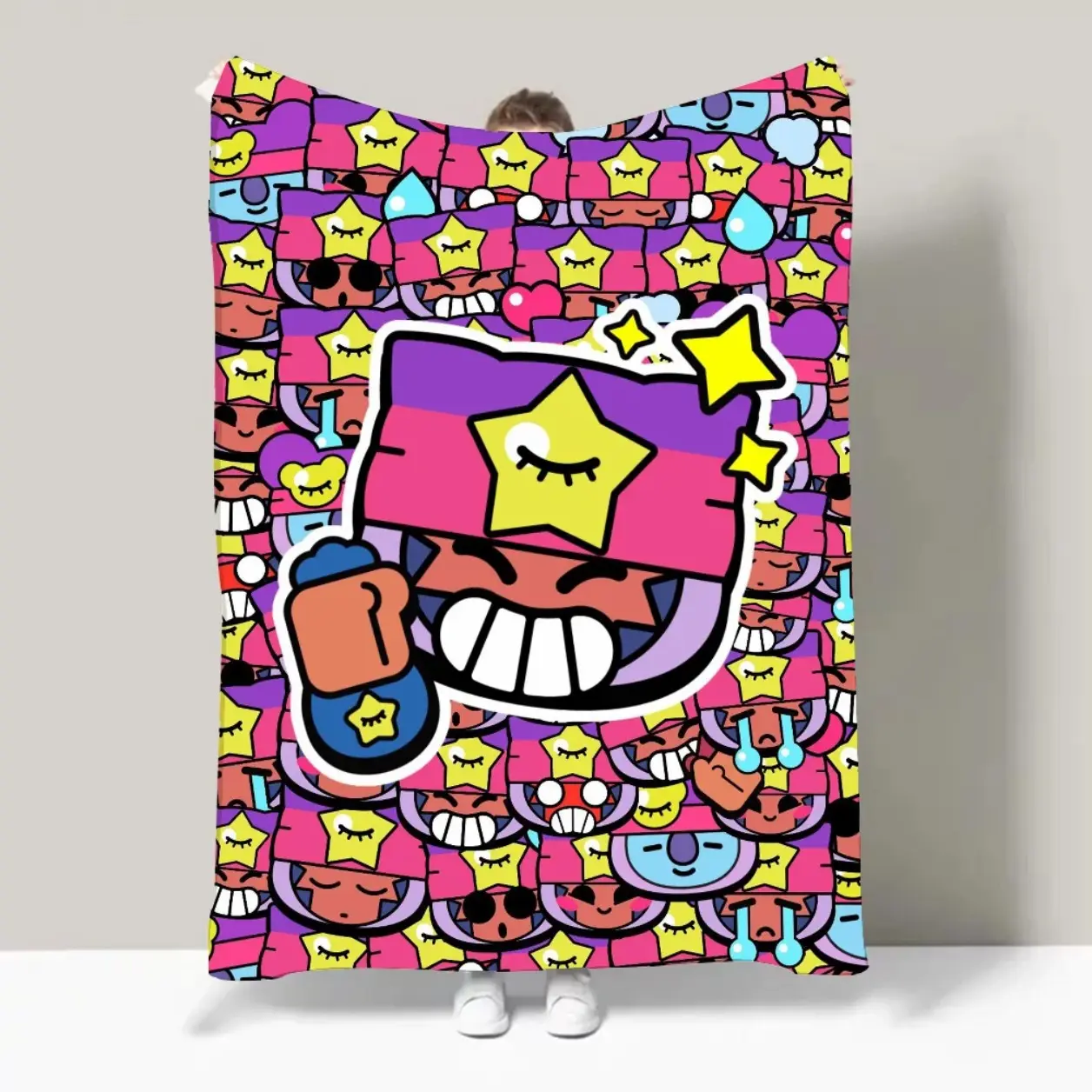 Game B-Brawl S-Stars FPS Strategy Blanket Design Lightweight  For Dorms, Naps, Living Room, Office,Sofa,All-Season  Skin-friendly, lightweight and soft