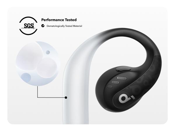 [Refurbished]soundcore by Anker AeroFit Pro Open-Ear Headphones, Ultra Comfort, Secure Fit, Ergonomic Design, Rich Sound with LDAC, Bluetooth 5.3, IP55 Water-Resistant, 46H Playtime, App Control, Wireless Earbuds, Headphones Bluetooth, On Ear, Audio, Wire