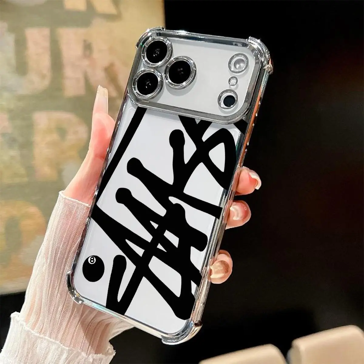 Customized Hip-Hop Street Style Smartphone Case - Transparent Soft Anti-Fall Protective Casing Back Cover for iPhone 17,16,15,14,13,12,11 Pro Max/Plus, Samsung S22,S23,S24,S25 - Non-Woven Cellphone Accessory