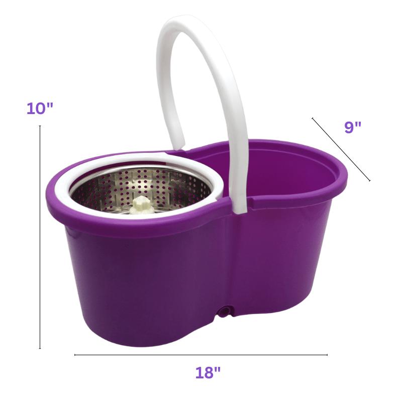 Spin mop large blue white; easy to clean; space-saving; rustproof; waterproof; odor-resistant; durable; lightweight; heavy-duty; hygienic; scratch-resistant