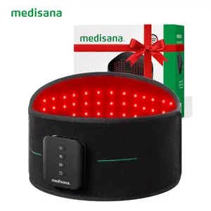 Medisana 3-in-1 Red Light Massager Belt 【2 Year Warranty】 Heating Pad for Lower Back Cordless Wearable Near Infrared & Red Light Therapy Belt Back Wrap with Adjustable Heat and Vibration for Lower Back Pain Relief Relax Recover-Gifts for Dad Men Mom Women