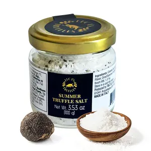 Luca's Truffles Black Truffle Salt – 3.53 oz, Organic Truffle Sea Salt, Dehydrated Truffles Salt for Meat, Popcorn, Pasta, or French Fry Seasoning – Gourmet Italian Seasoning