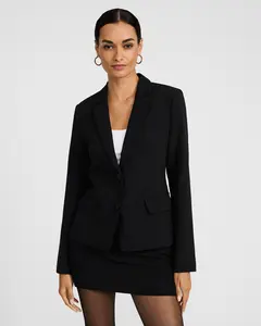 Express Editor Studio Stretch Twill Fitted Two Button Blazer