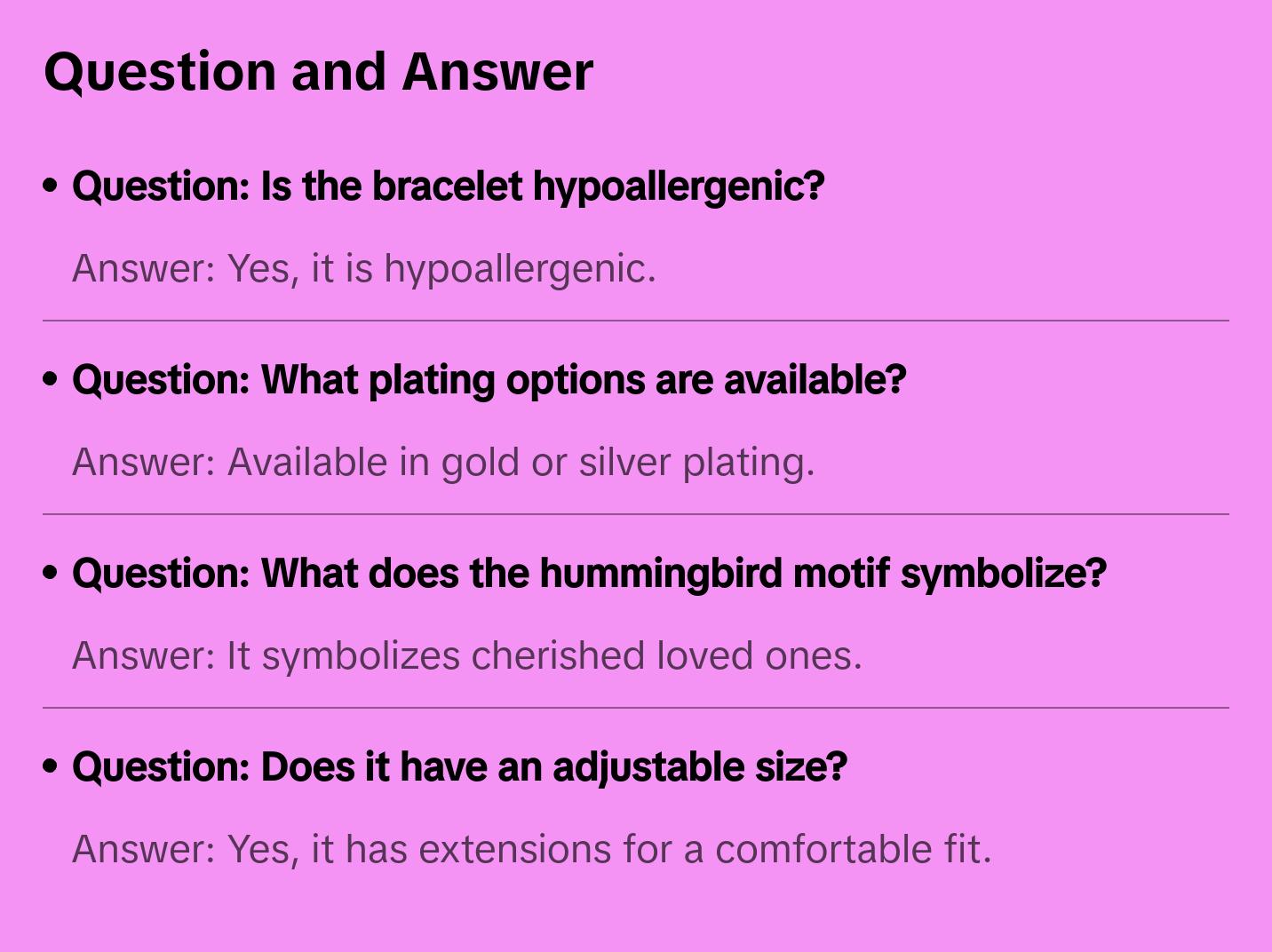 Hummingbird Bracelet