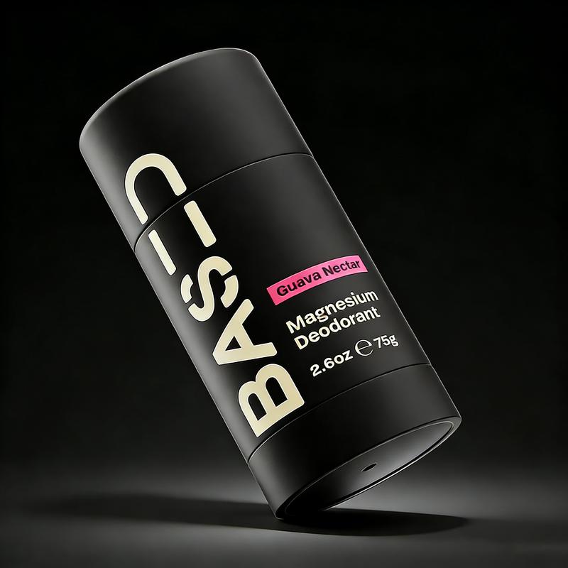 BASED Magnesium Deodorant Guava Nectar 2.6oz | Aluminum-Free | 24-Hour Odor Protection Sensitive Skin Safe