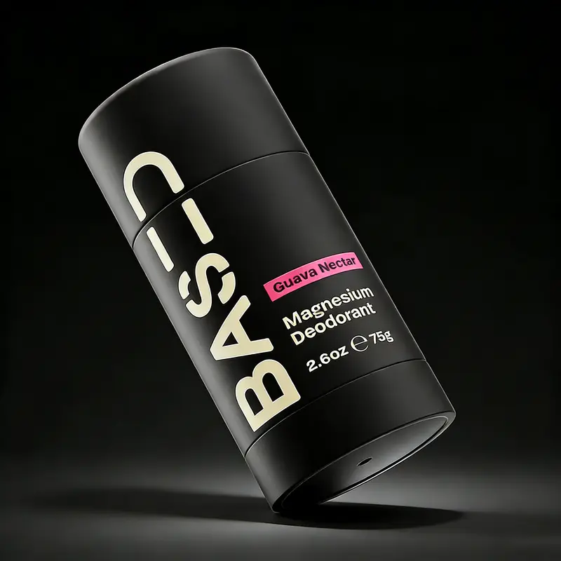 BASED Magnesium Deodorant Guava Nectar 2.6oz | Aluminum-Free | 24-Hour Odor Protection Sensitive Skin Safe