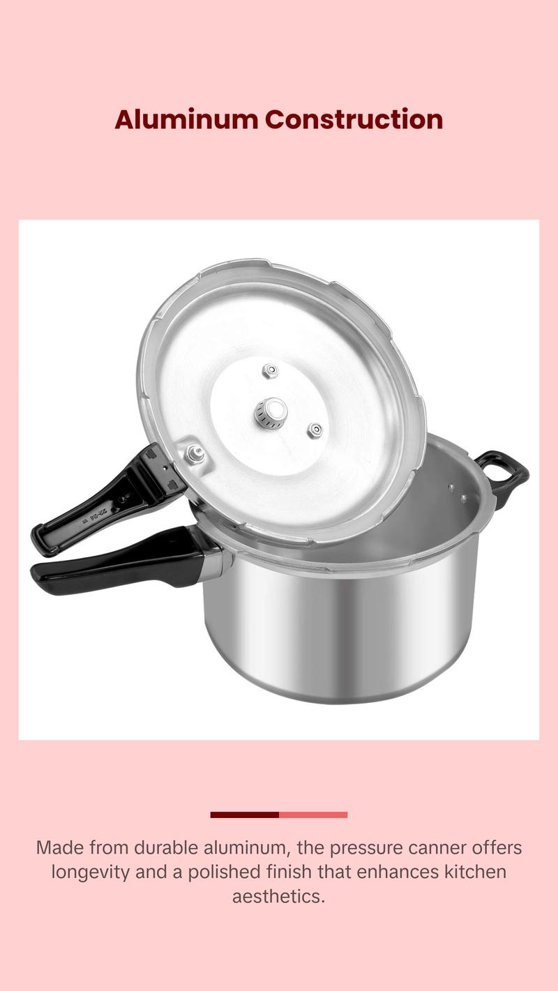 Barton 8 Quart Pressure Cooker Stovetop Canner Aluminum Canning Fast Cooking Pot