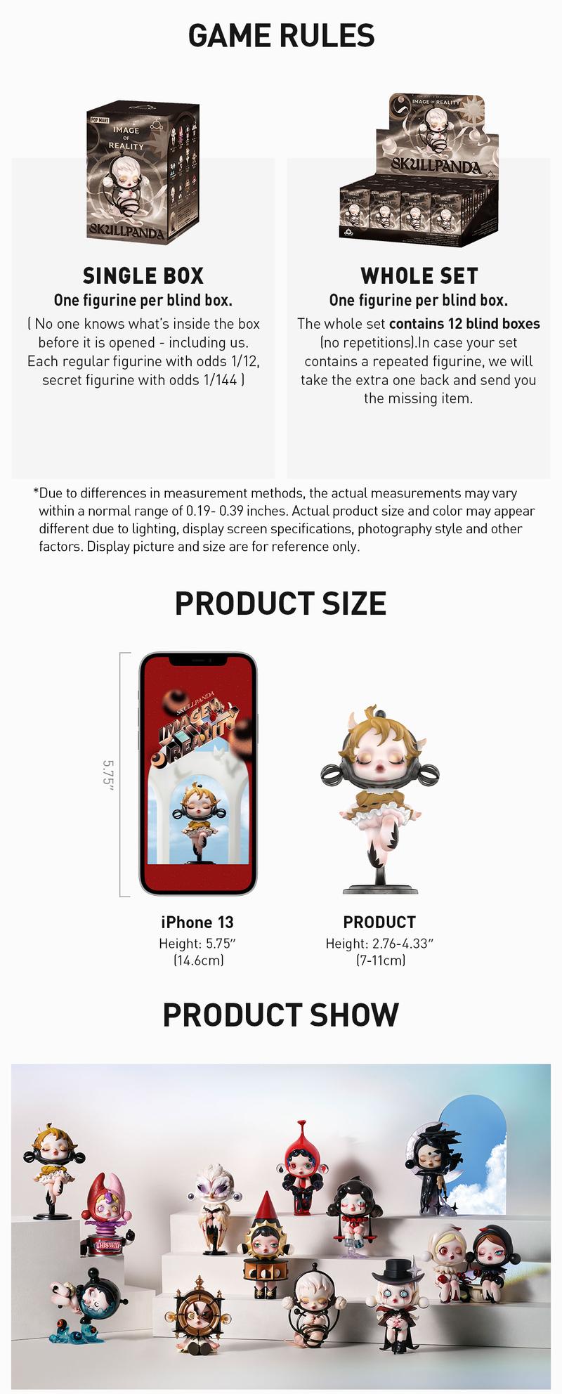 POP MART SKULLPANDA Image Of Reality Series Figures, Blind Box POP MART SKULLPANDA Image Of Reality Series Figures, Blind Box