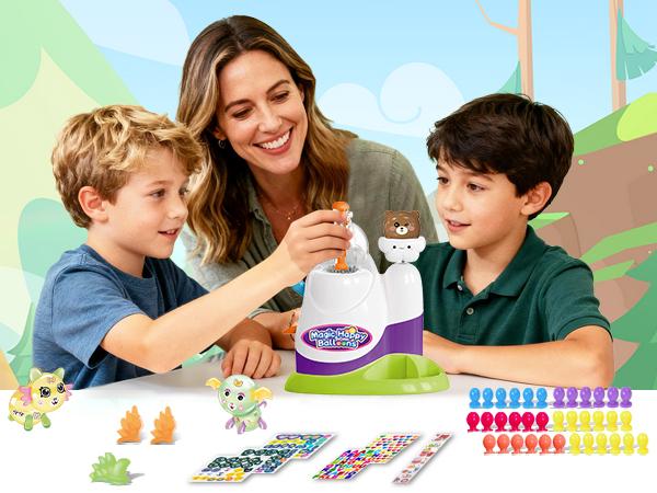 [Valentine’s Day Gift for Kids] Balloon Animals Kit with Pump, Funny Balloons Inflator Toy, DIY Sticky Balloon with Pump, Squishy Balloons Maker, Magic Sticky Balls Making Craft Kit for Girls Boys