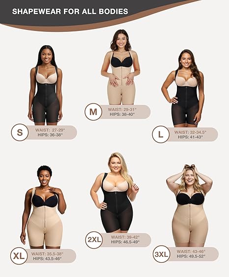 FeelinGirl #Live Fajas Colombianas Moldeadoras Butt Lifting Shapewear Tummy Control Postpartum Faja Body Shaper with Zipper Crotch SpringStatements