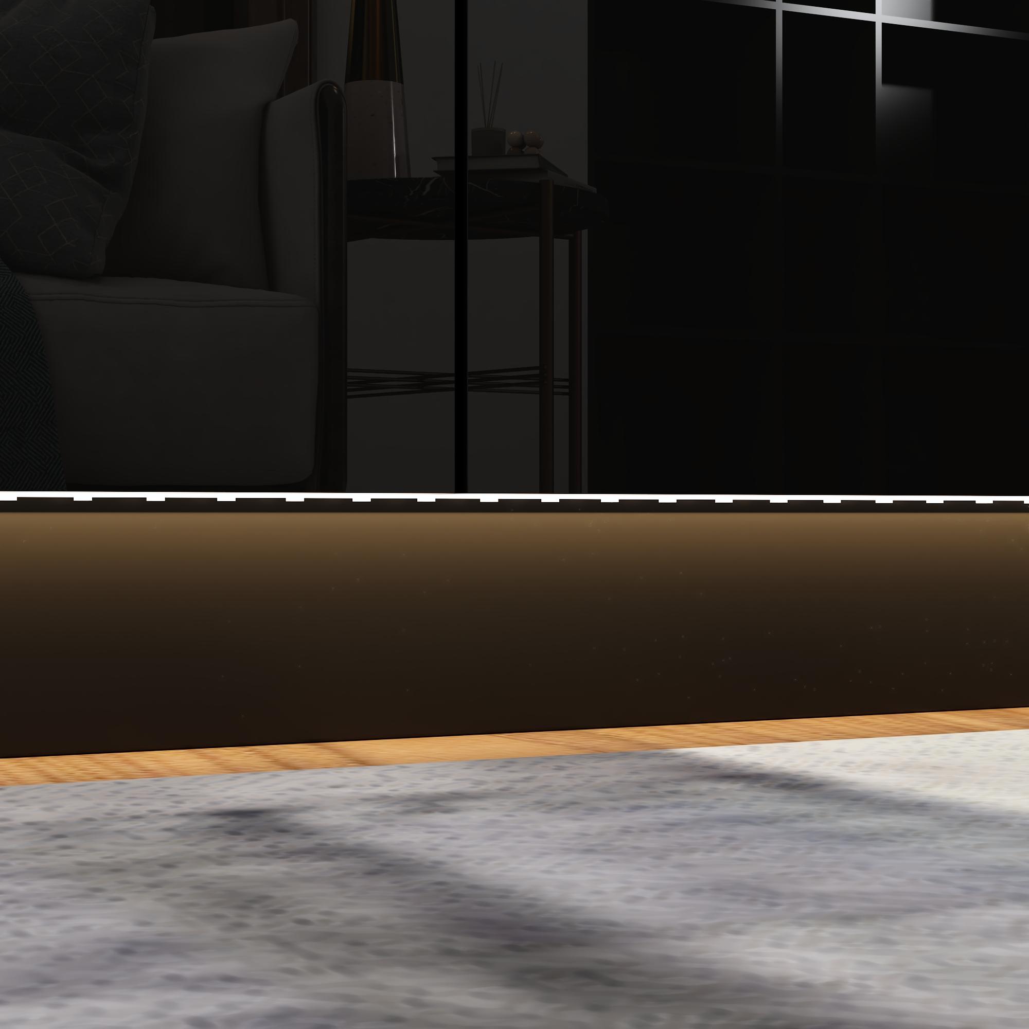 FUFU&GAGA 63" Modern LED Dresser with 8 Drawers & Glossy Surface - Glowing Storage Cabinet Organizer for Bedroom Furniture Organization Aesthetic Minimal