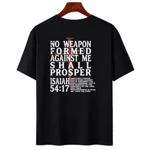 Casual Statement Top – Isaiah 54:17 No Weapon Shall Prosper Vintage Washed Tee