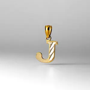 14K Gold Block Letter J Pendant | A-Z Pendants
