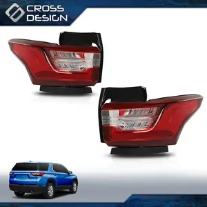 CROSSDESIGN Pair LED Tail Lights Lamps Outside Left Right Fits 2018-2021 Chevrolet Traverse