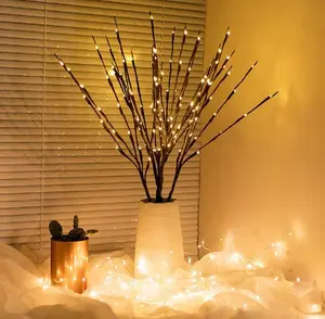 White Birch Branch Light LED Festive Lights Battery Operated for Christmas Party Wedding Decoration 20 Warm White LEDs 28.35inches Height ROHS Certified Safe -  valentine's day decor Tree Tree Tree