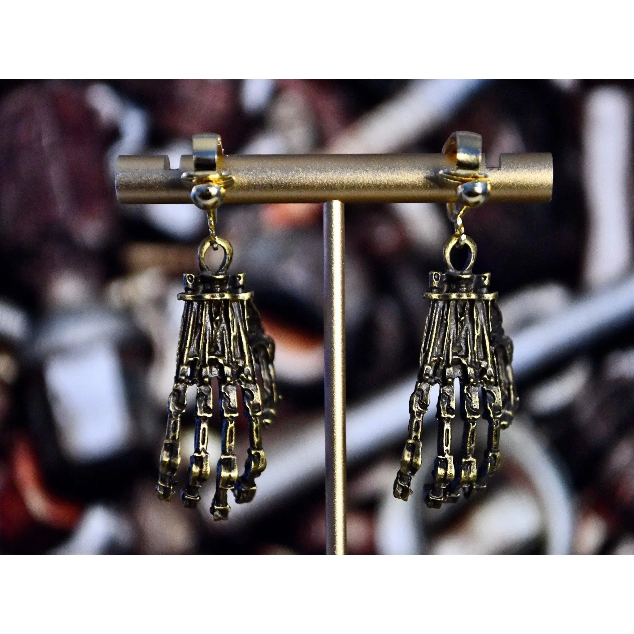 Robot Hands Industrial Clip On Earrings