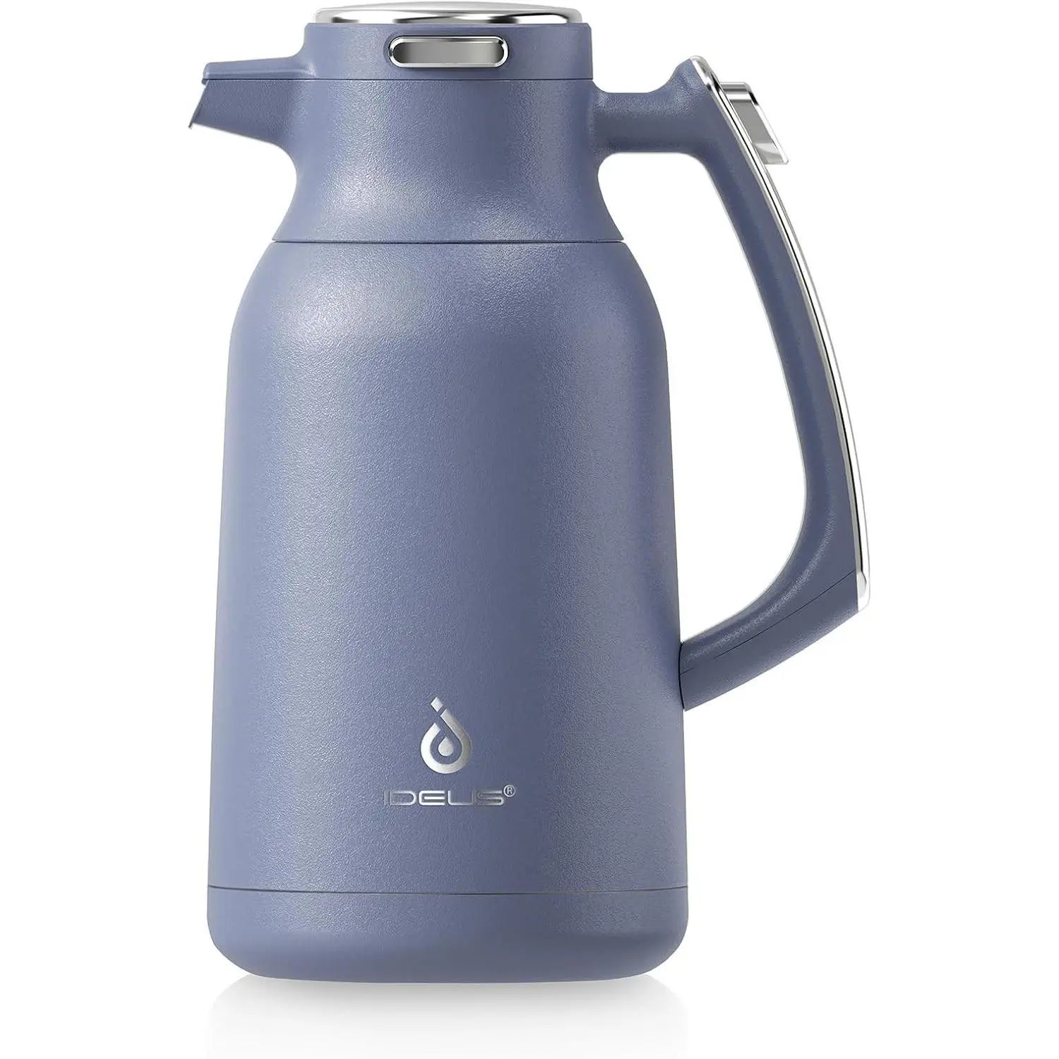 IDEUS 68oz Double Wall Stainless Steel Anti-Leak Vacuum Flask Coffee Carafe - Scratch-Resistant Body, Extra-Wide Mouth, Portable Kitchen Drinkware, Father’s Day Gift, Colder Hotter Longer Retention, Drinkware Must-Haves, Thermal, Beverage