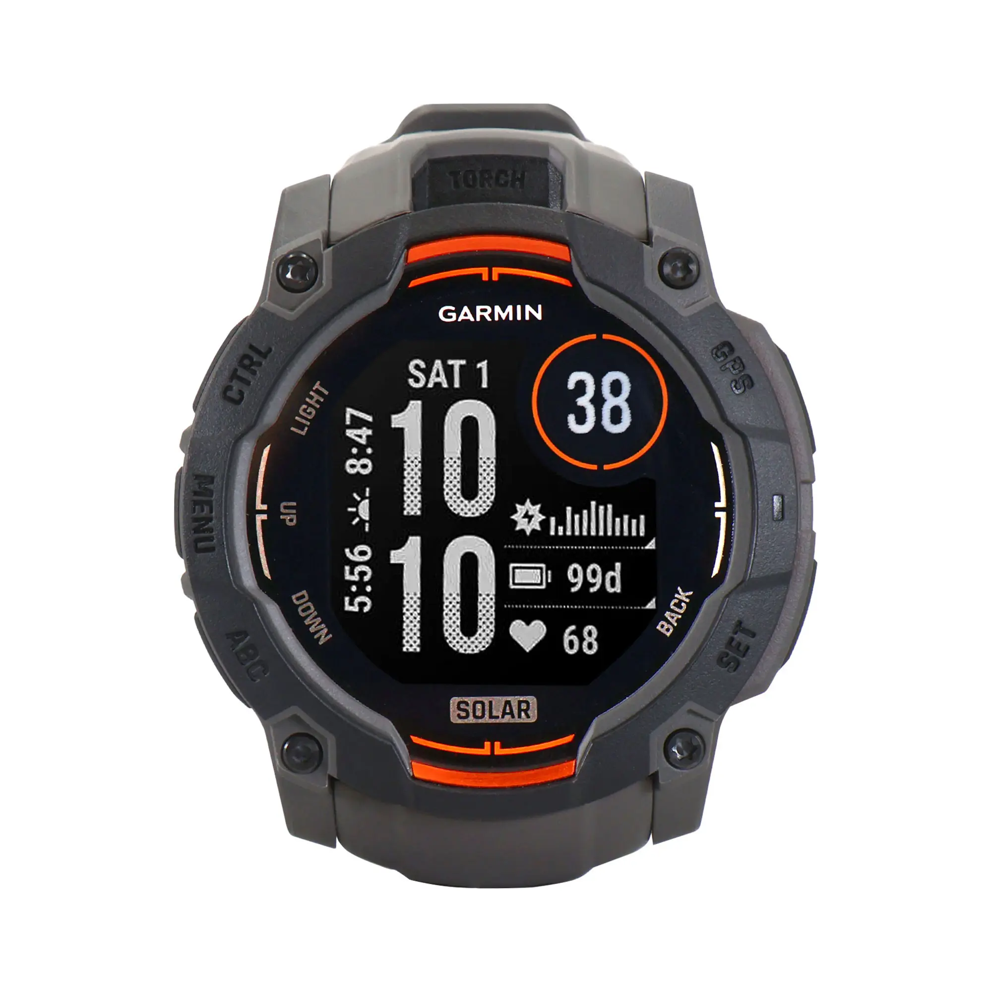 Garmin Instinct 3 Solar Rugged Outdoor GPS Smartwatch - 50mm, Silicone Band (Charcoal)