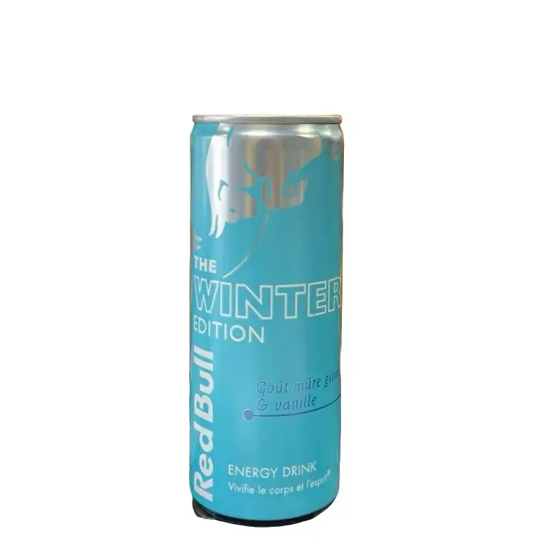 Red Bull Winter Edition Iced Vanilla Berry Energy Drink from France Gouture Gourmande & Vanille Beverage Sport Fruity