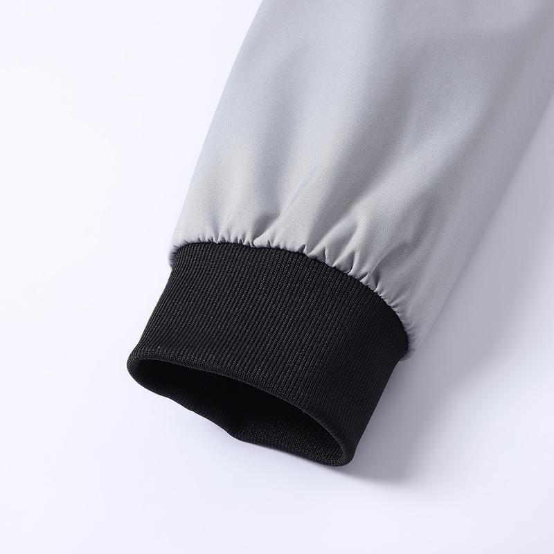 Men's casual spring-autumn lightweight windbreaker with zipper and multiple pockets, classic pilot jacket, using warm fabric, soft and comfortable, solid color collar, suitable for dates, running parties, gatherings, work and daily wear.