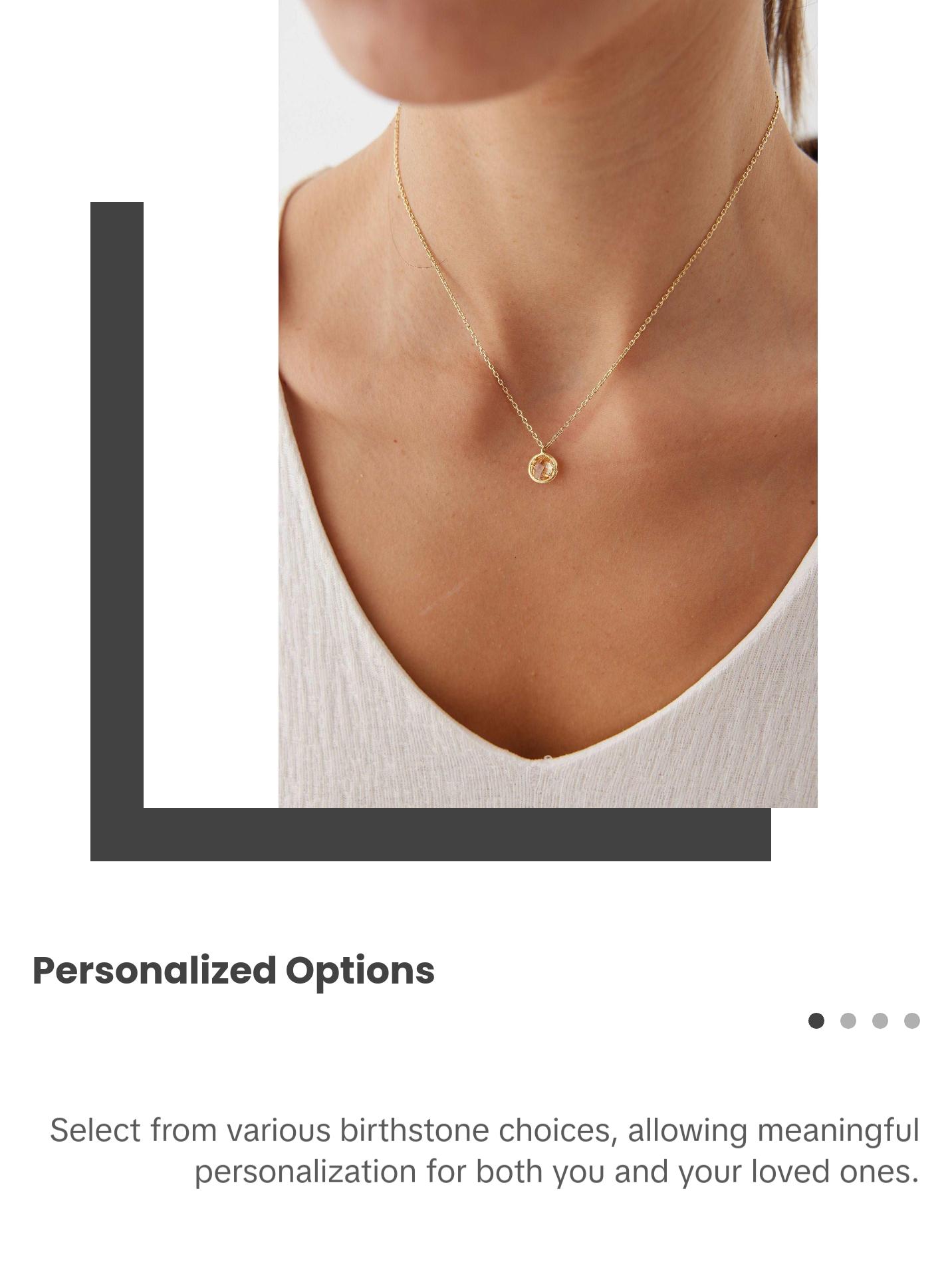 Dainty Birthstone Necklace • Gemstone Necklace