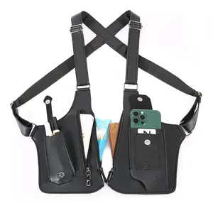 Adjustable underarm backpack for men and women, anti-theft hidden storage, premium leather, lightweight pocket waist bag Bumbag,Tactical Double Shoulder Armpit Bag,Anti-Pickpocket Hidden Strap Wallet,Adjustable Leather Armor Crossbody Pack Multi-Pocket