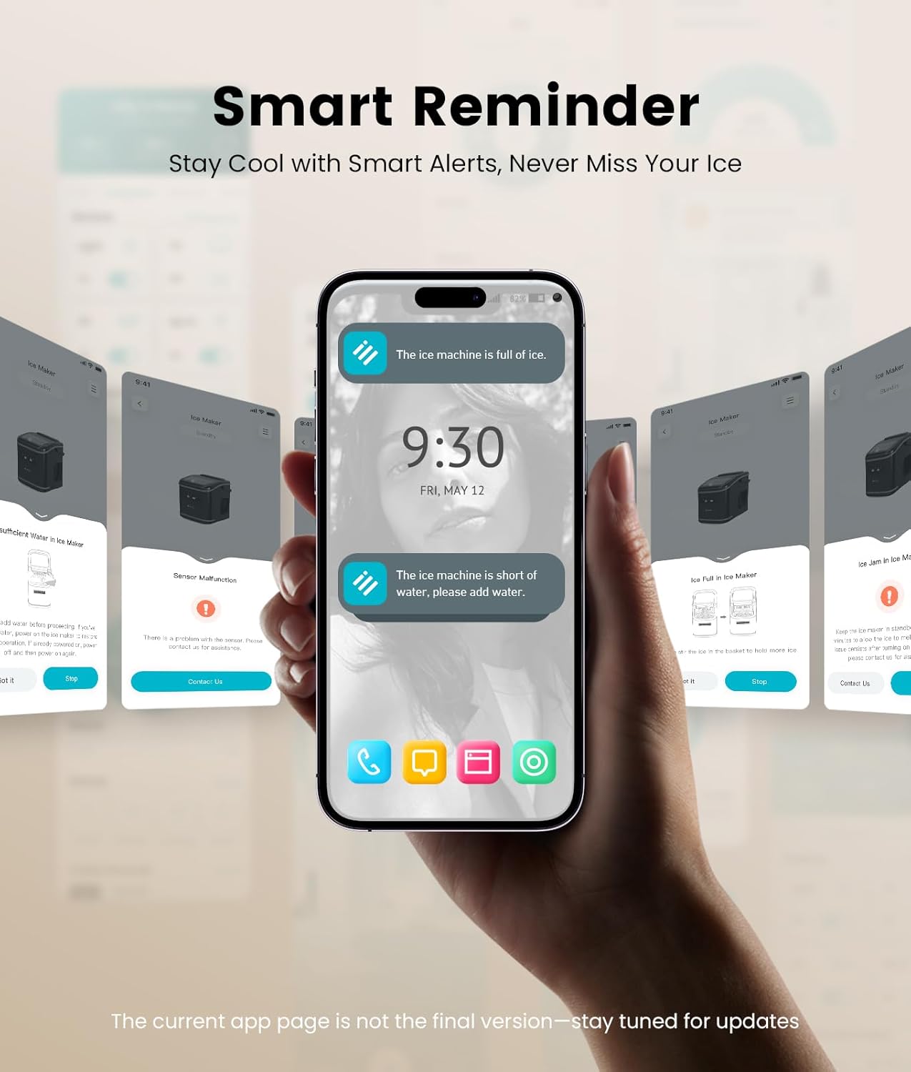 ecozy Countertop Ice Maker, Portable, Self-Cleaning, 9 Bullet Ice Cubes in 6 Mins, 26lbs/24Hrs, Ice Maker Machine with Ice Bags, Handle, Standing Scoop and Basket ecozy Countertop Ice Maker, Portable, Self-Cleaning, 9 Bullet Ice Cubes in 6 Mins, 26lbs/24Hrs, Ice Maker Machine with Ice Bags, Handle, Standing Scoop and Basket