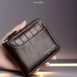 New Men'S Wallet, Fashionable Multi-functional Zipper Design, Multi-card Compartment, Easy To Organize And Store, Perfect Gift For Couples, Fathers And Son'S Birthdays And Other Special Occasions