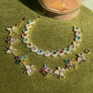 Loveden Heart Shaped & Butterfly Bracelet For Women Double Layer Hypoallergenic Charm Jewelry Combanation Mother’s Day Gift