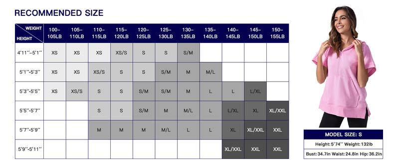 FISOEW Womens Oversized Half Zip Hoodies Short Sleeve Casual Sweatshirts Pullover Tops with Pockets Leggings Loose Aesthetic parke mockneck sweatshirt comfort sweatshirts denim tear hoodie FallFreshness #Springtok #TikTokShopJumpstartSale