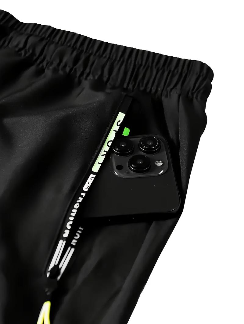 2PCS Men’s Fashion Cargo Pants, Casual Loose Fit, Multi-Pocket Design, Durable Polyester Fiber, Suitable for Travel, Mountaineering, Outdoor Activities, Perfect Choice for Spring and Autumn Outdoor Use