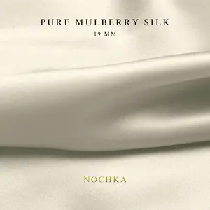Platinum Silver 100% Pure Mulberry Silk Fabric 19mm Cut-to-Size Silk Fabric