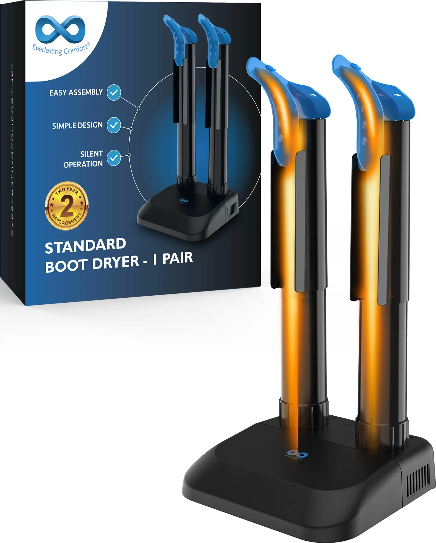 Convection Boot Dryer for Work Boots, Silent Boot Warmer, Energy-Efficient Shoe Dryer with Fanless Feature to Reduce Odor