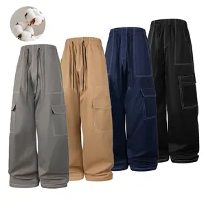 Men's Spring New Versatile Workwear Casual Trousers; Comfortable and Breathable Fabric Trendy Sports Pants with Drawstring Waist Design, Suitable for Everyday Casual Wear.The loose fit makes it perfect for men.