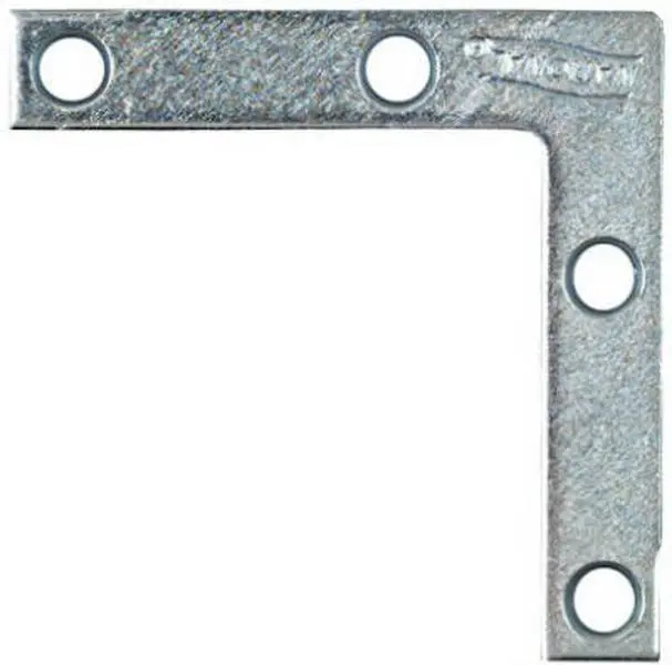 212 MAIN Metal Brackets, Zinc Flat Corner Design, 4-Pack with Anchor Screws, 2 x 0.38 in, for Sailing & Water Sports, 3.8 X 1.9 X 0.8 In